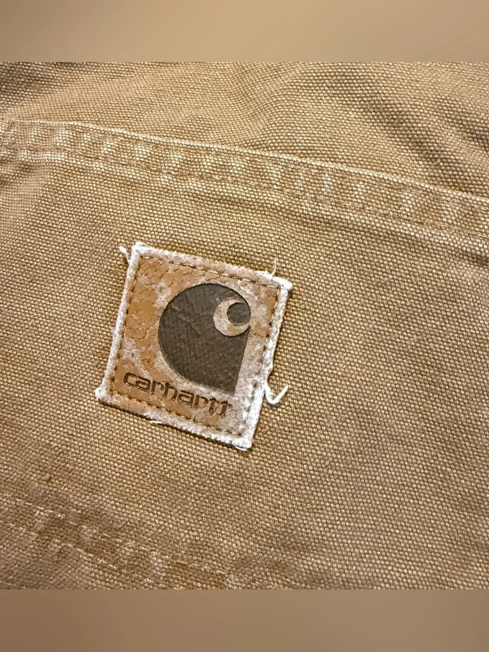 Carhartt Vtg Canvas Duck Carpenter Shorts Mens 44 (fit 42) brown USA Made B25BRN